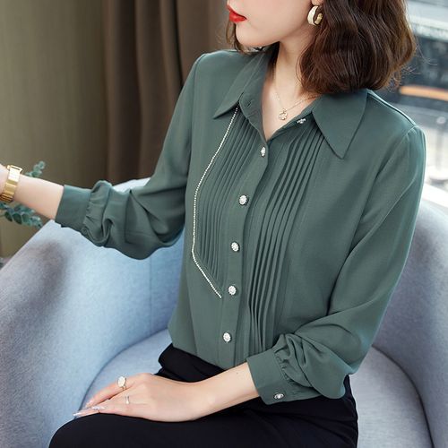 Long-Sleeve Pintuck Shirt