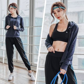 sports bra and sweatpants