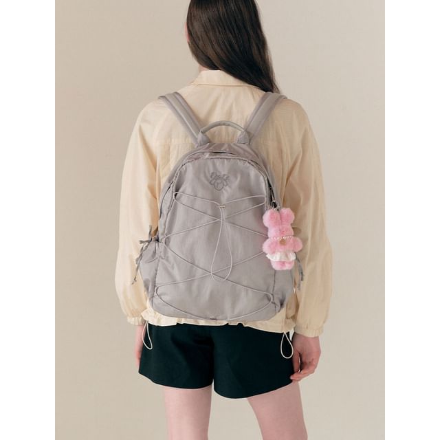 バックパック・リュック ROLAROLA LACE STRING BACKPACK 5BMR0179 rolarola - Ribbon String Backpack (Silver) | YesStyle