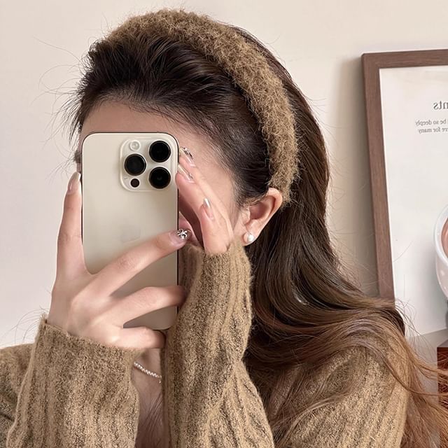 enthice-Plain Chenille Headband