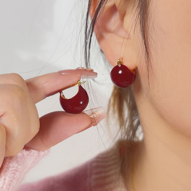 Poppin-Enamel Hoop Earring