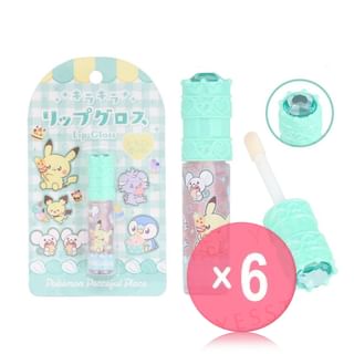 SHOBIDO - Pokemon Peaceful Place Stones Green Lip Gloss (x6) (Bulk Box)