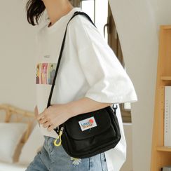 Malsoli - Applique Canvas Crossbody Bag Malsoli - Applique Canvas Crossbody Bag