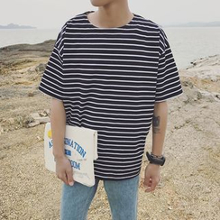CooLook - Striped Short-Sleeve T-Shirt CooLook - Striped Short-Sleeve T-Shirt