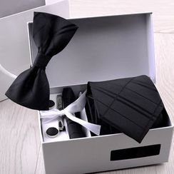 Prodigy(プロディジー) - Set: Neck Tie + Bow Tie + Pocket Square + Tie Clip + Cuff Links Prodigy(プロディジー) - Set: Neck Tie + Bow Tie + Pocket Square + Tie Clip + Cuff Links