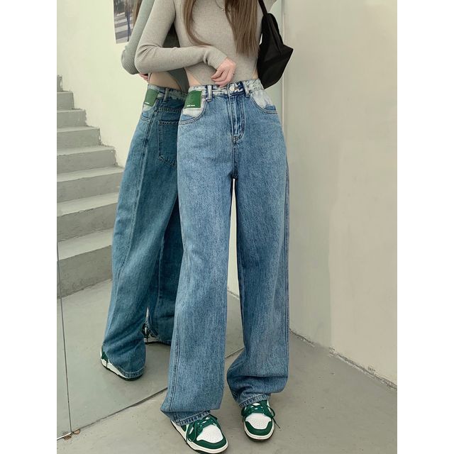 Lady Jean - Washed Baggy Jeans | YesStyle