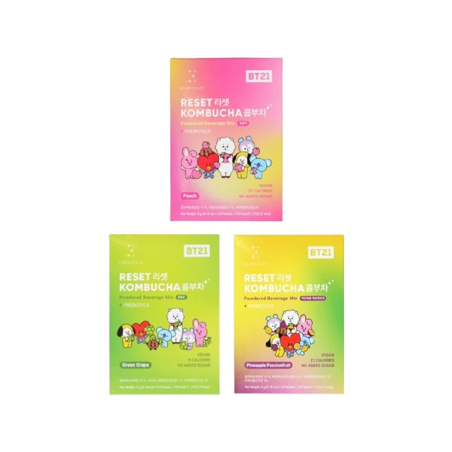 EVERYDAZE-Suplemento Dietético Reset Kombucha BT21 Edition - 3 Tipos