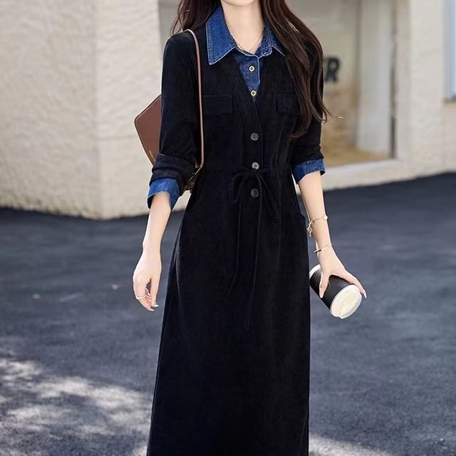 white christmas dresses Denim Two-Piece Set – FashieDoll main image 1