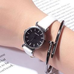Biccup - Faux Leather Strap Watch