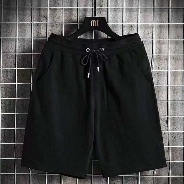 Wewewow-Mid Waist Plain Shorts Sweatpants