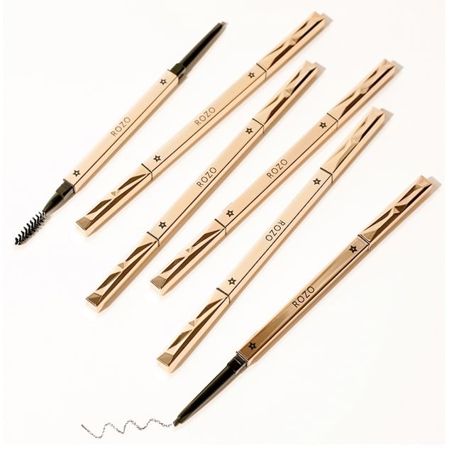 ROZO-2 en 1 Lápiz de Ceja Rubor Golden Diamonds Eyebrow Pencil Brush - 6 Colores