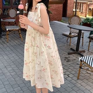 aistera Spaghetti Strap Floral Midi Sundress Sale