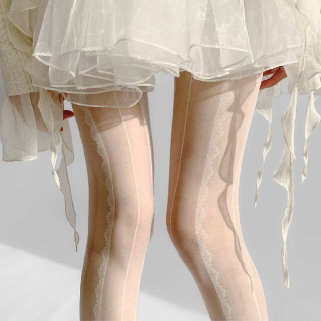 Desperim-Striped Sheer Tights