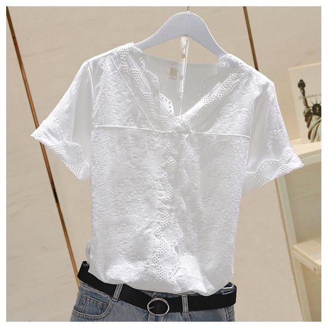 Everose-Short-Sleeve Linen Shirt
