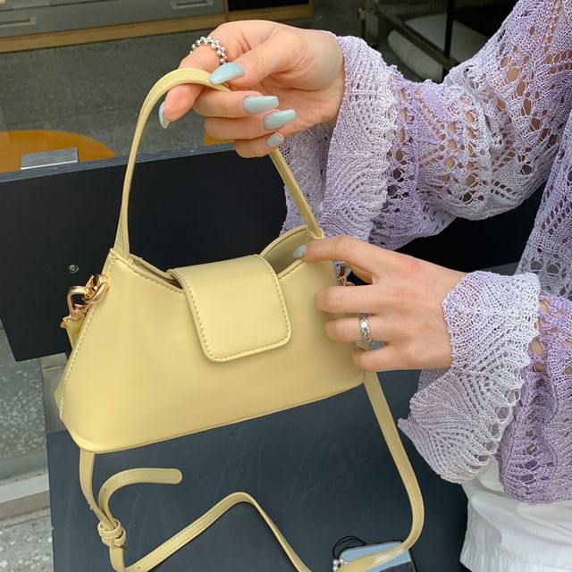 DEEPNY-Flap Trapezoid Satchel Bag