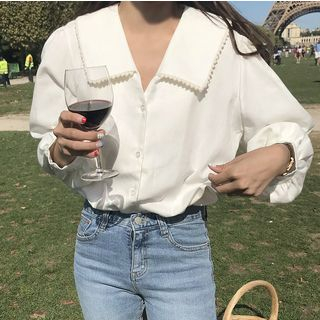 Leoom-V-Neck Blouse