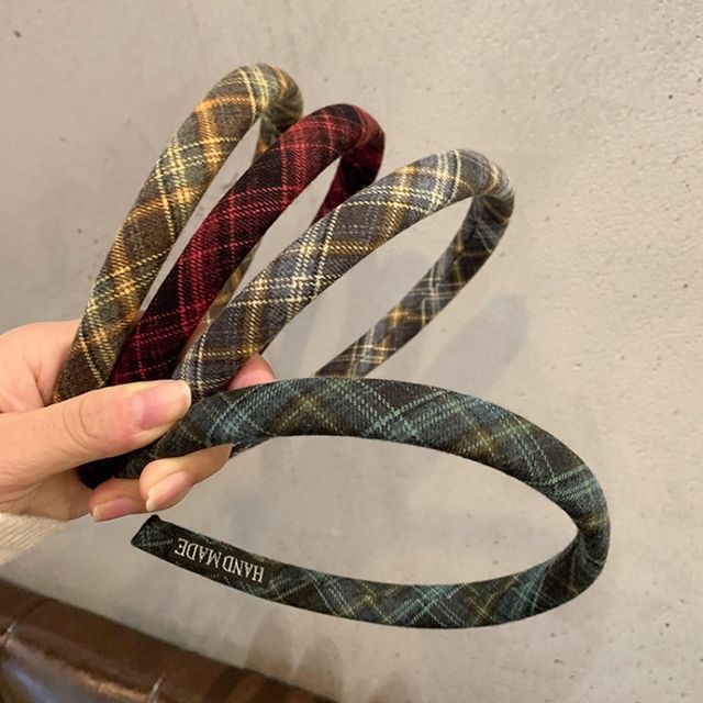 Mentosi-Plaid Fabric Headband