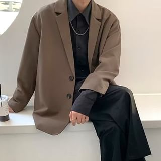 Urtishia-Plain Single-Breasted Blazer