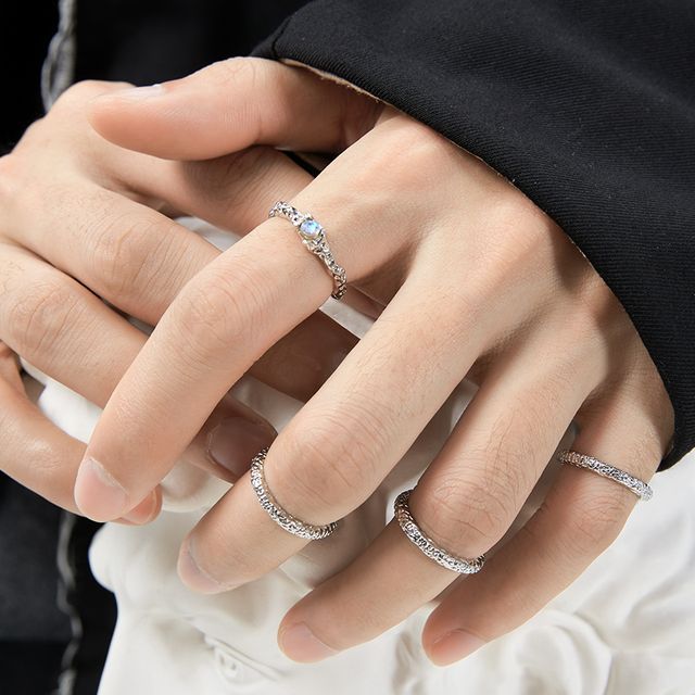 Black Degree-Alloy Open Ring