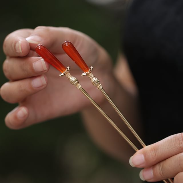 Kanzashi-Agate Alloy Hair Stick