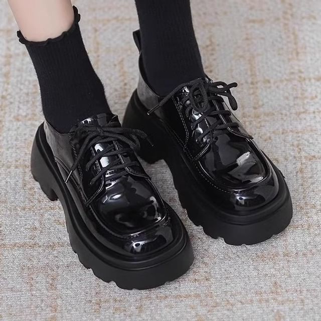 Red Wolf Lace-Up Platform Derby Shoes YesStyle