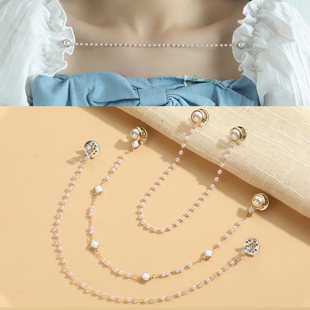 Poyol-Faux Pearl Collar Adjuster