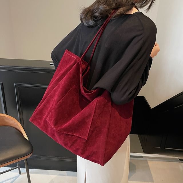 Mulgam-Faux Suede Tote Bag