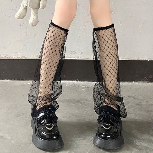 Desperim-Fishnet Leg Warmers