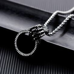 Tenri - Palm & Hoop Pendant Stainless Steel Necklace Tenri - Palm & Hoop Pendant Stainless Steel Necklace