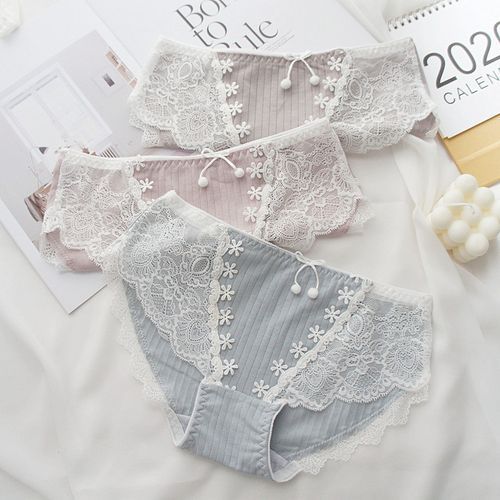 Set of 3: Lace Trim Panties