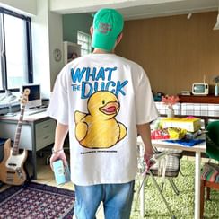 Short-Sleeve Crew Neck Graphic Print T-Shirt