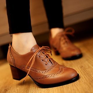 block heel oxford shoes