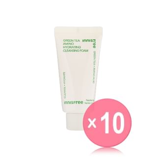 innisfree - Green Tea Amino Hydrating Cleansing Foam Mini 10pcs Bundle Set