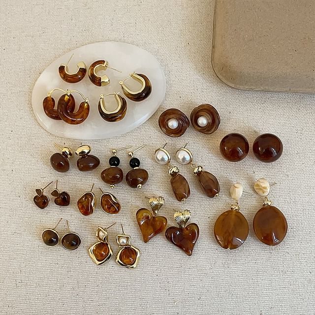 Panda Dama-Resin Drop Earring Stud Earring Hoop Earring
