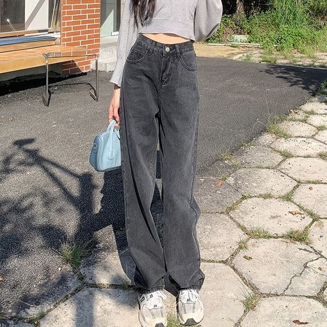 Yako-High-Waist Wide-Leg Jeans