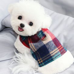 Bixin - Fleece-lined Plaid Pet Top Bixin - Fleece-lined Plaid Pet Top