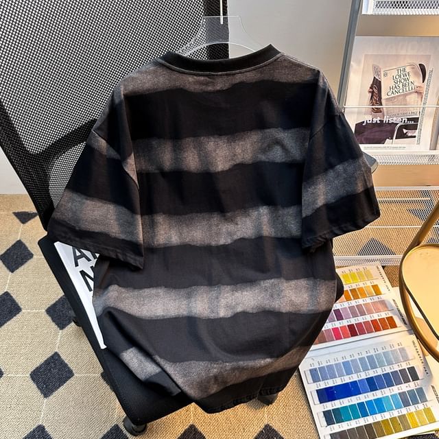Plummie-Short-Sleeve Crew Neck Striped T-Shirt