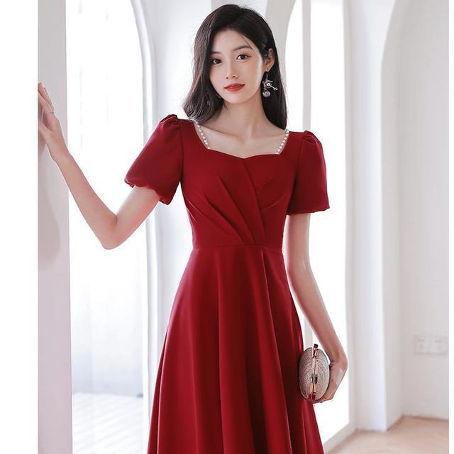 red tank dress Organic Cotton Rib Knit Tank Midi Dress in Rust