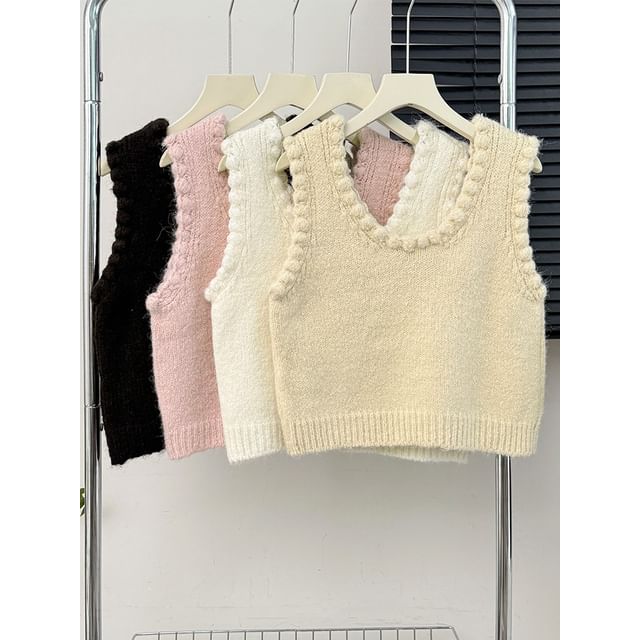 Lemongrass-Plain Loose Crop Vest