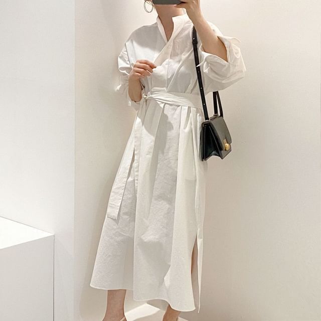 Lewwe-Sashed Plain Sweater Vest