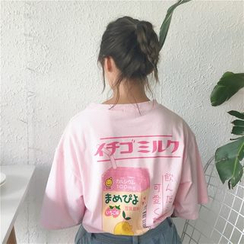 monroll - 印花后中袖T恤 monroll - 印花后中袖T恤
