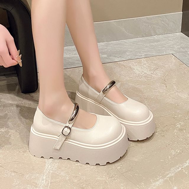 Sleeko-Platform Mary Jane Shoes