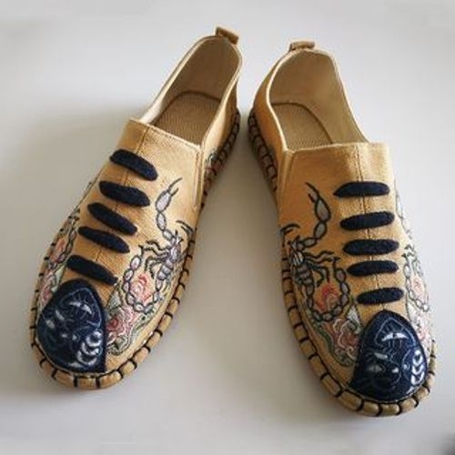 Sparrow Farm Embroidered Canvas SlipOns YesStyle