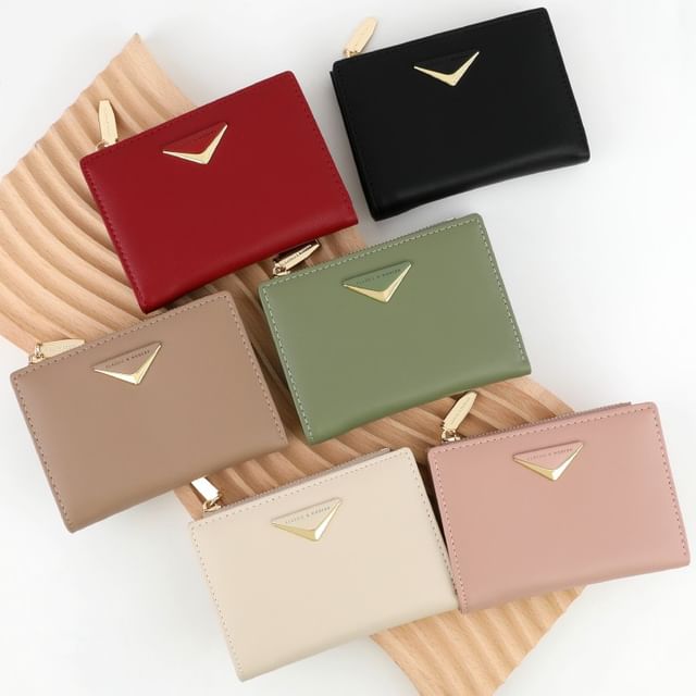 tablarosa-Faux Leather Short Wallet
