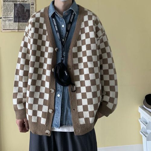 Louis Vuitton Pop Monogram Damier Knit Jacket, Grey, L