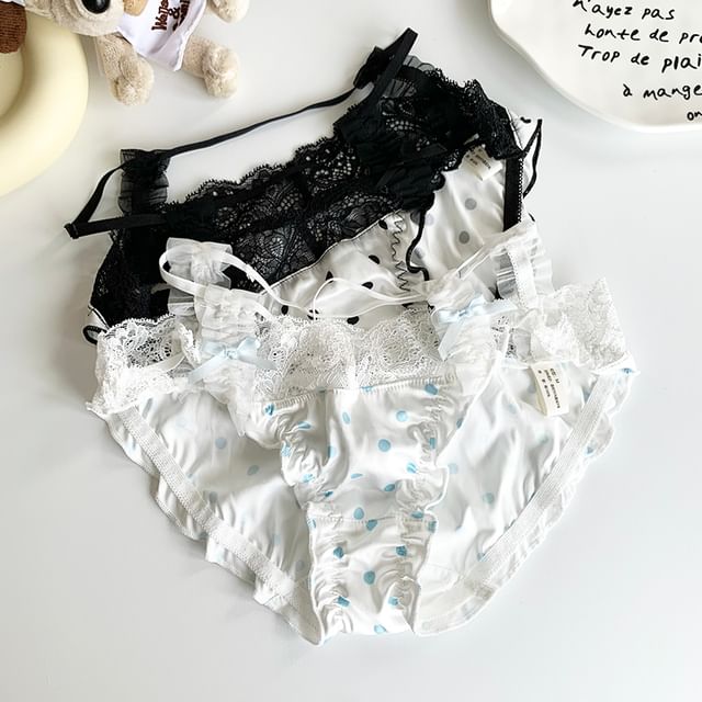 Gecko-Dotted Lace Panty