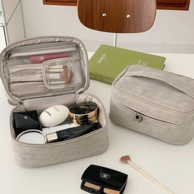 Olsin-Plain Travel Makeup Bag