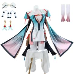 Damen Cosplay Set - Japanischer Stil Top Mit Rock, Rosa, Größen S-XL, Aus Polyester, Für Party & Kostüm