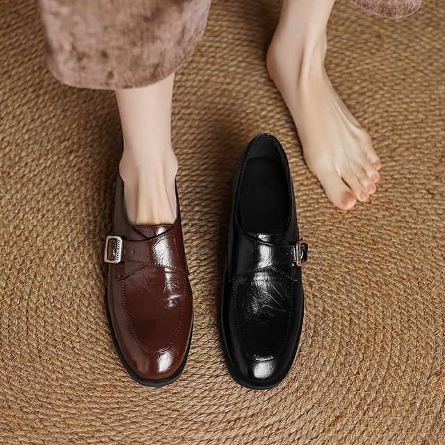 Cinnabelle-Faux Leather Monk Strap Shoes