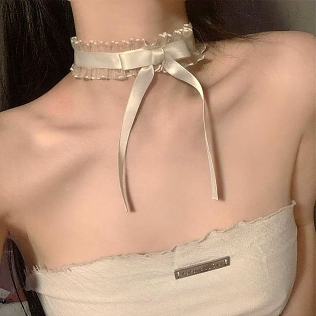 DREN-Ribbon Lace Choker